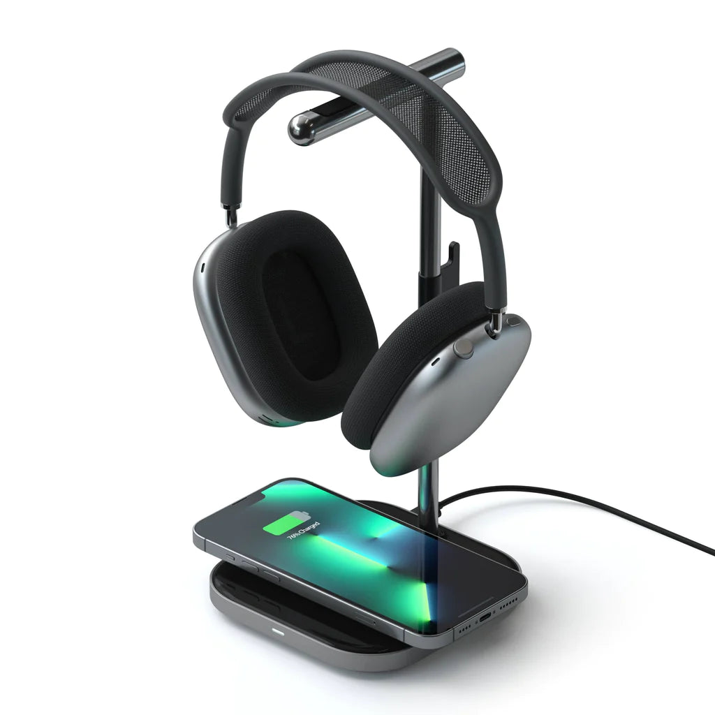 Satechi - 2-EN-1 SUPPORT DE CASQUE AVEC CHARGEUR SANS FIL