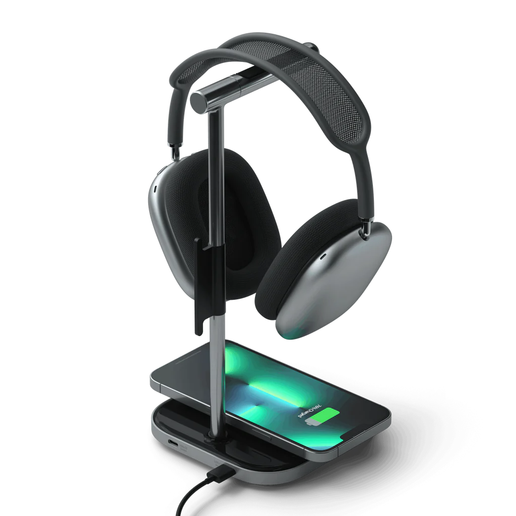 Satechi - 2-EN-1 SUPPORT DE CASQUE AVEC CHARGEUR SANS FIL