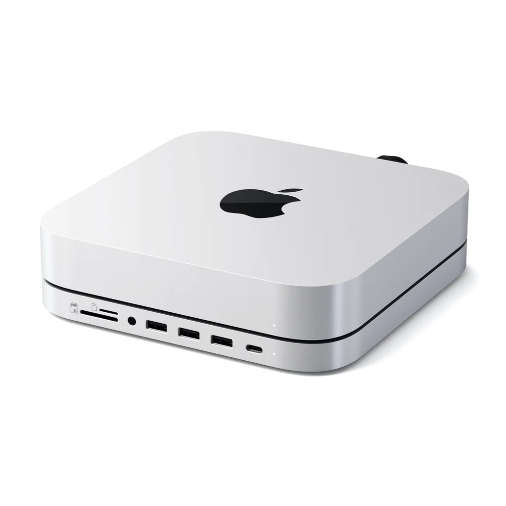 Satechi - Support et hub pour Mac Mini avec boîtier SSD.