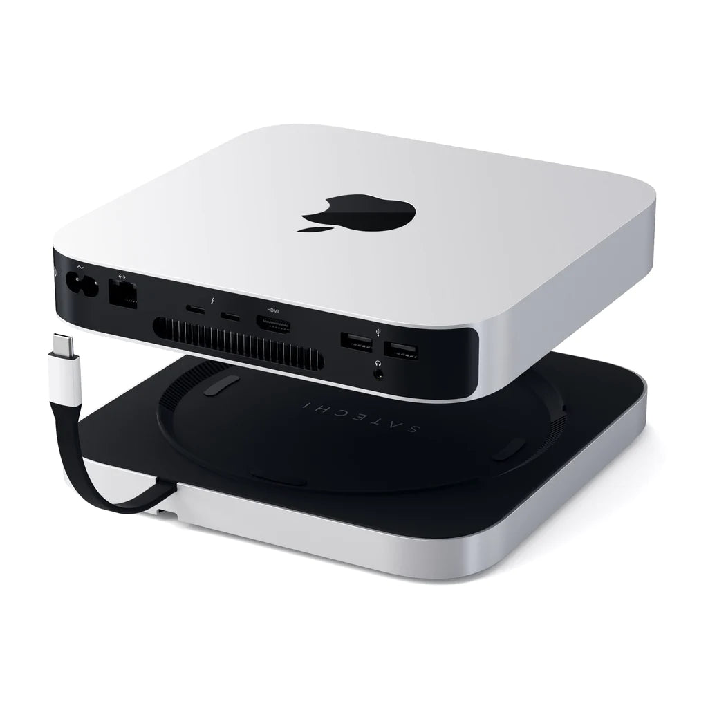 Satechi - Support et hub pour Mac Mini avec boîtier SSD.