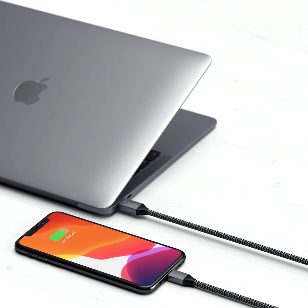 Satechi - CÂBLE USB-C VERS LIGHTNING - CERTIFIÉ APPLE MFI (1,8M)