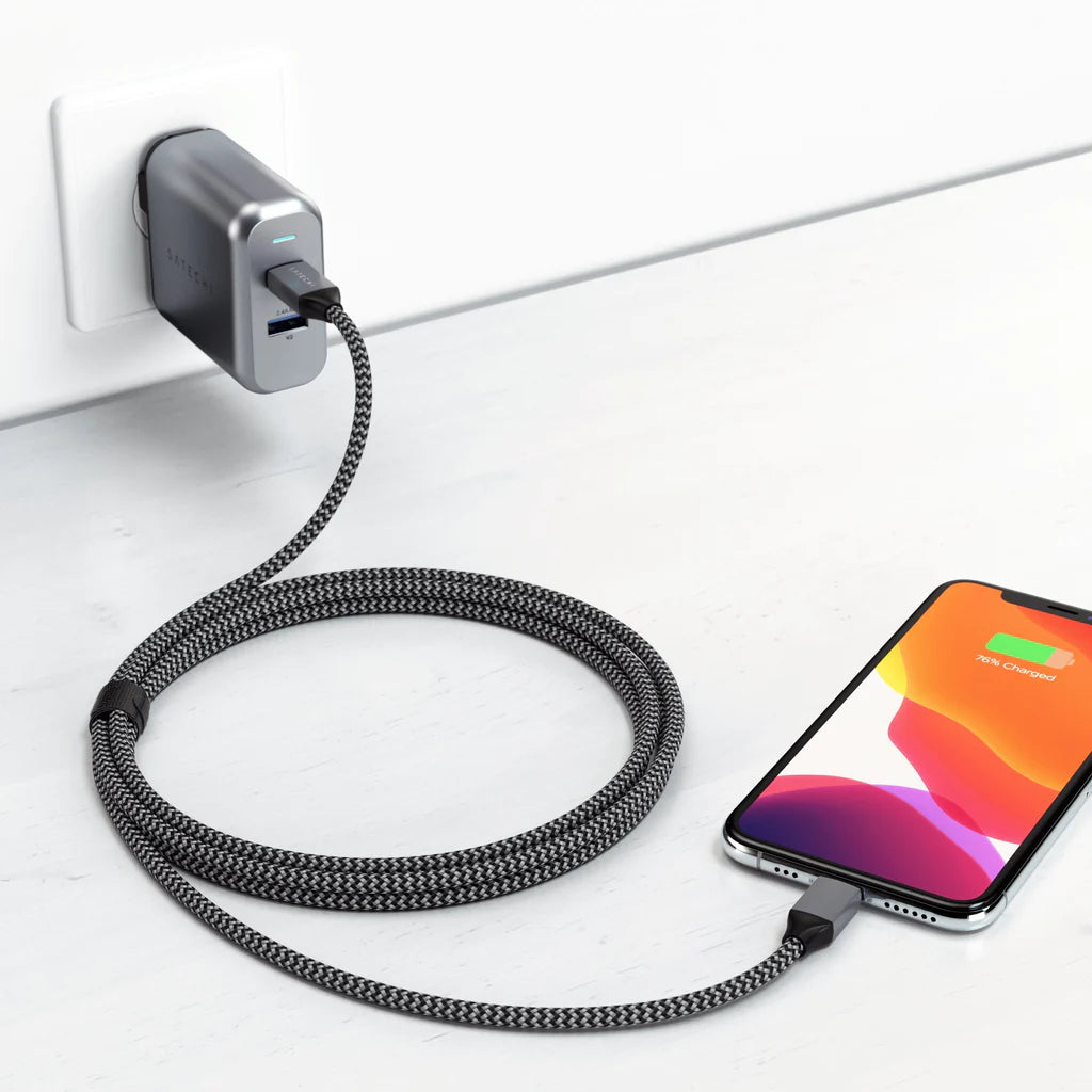 Satechi - CÂBLE USB-C VERS LIGHTNING - CERTIFIÉ APPLE MFI (1,8M)